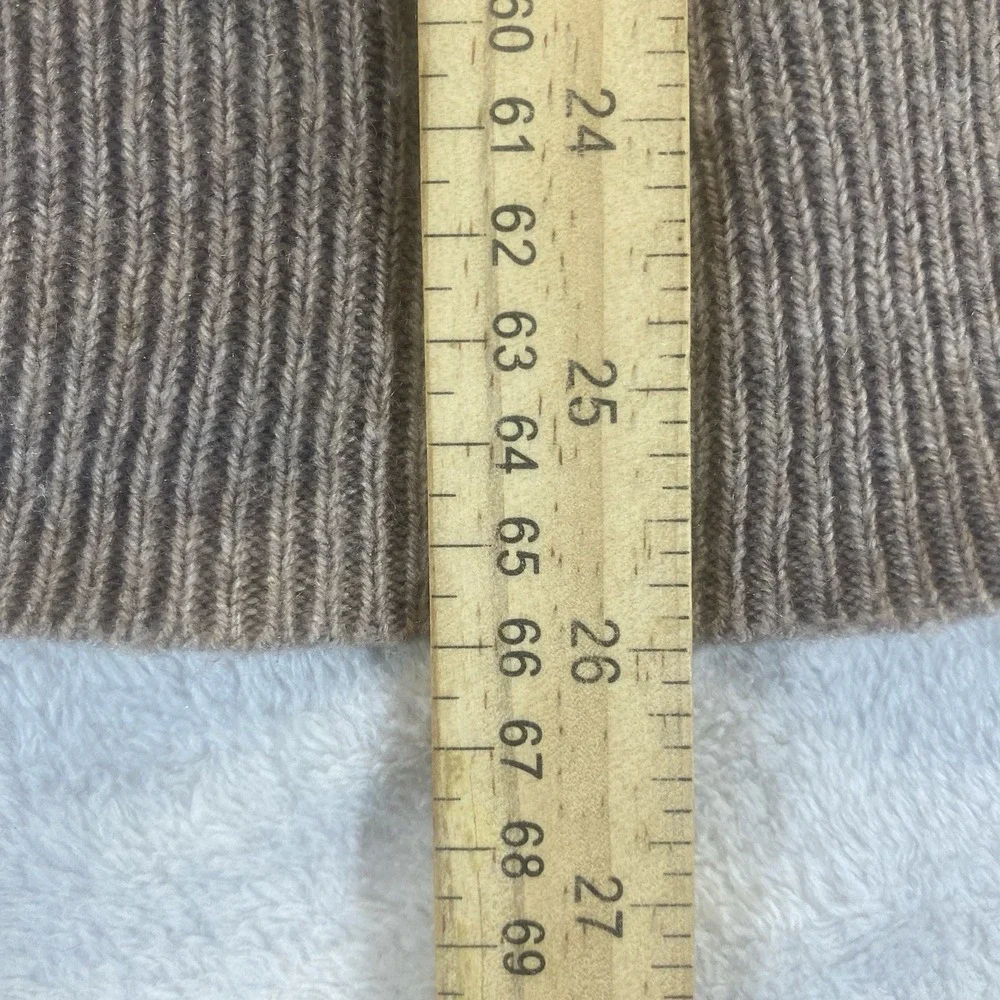 J Crew Mens L Striped‎ Lambs Wool Sweater Beige Blue Orange Academia Dad